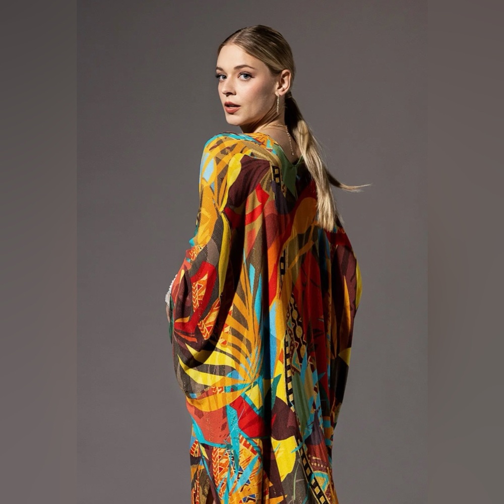 Jakarta Colorful Viscose Kimono - Picture 6 of 7